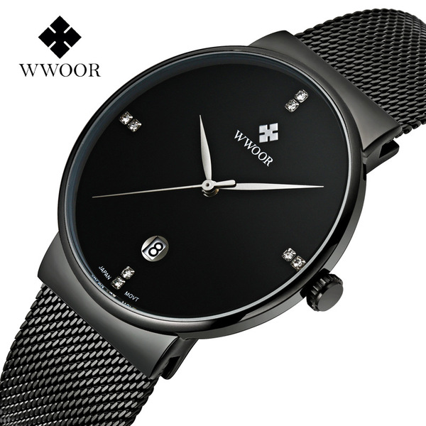 Grip Love 8018 Men's Watch Mesh Strap Quartz Men's Watch Casual Waterproof Wholesale Watch Men's Watch Men