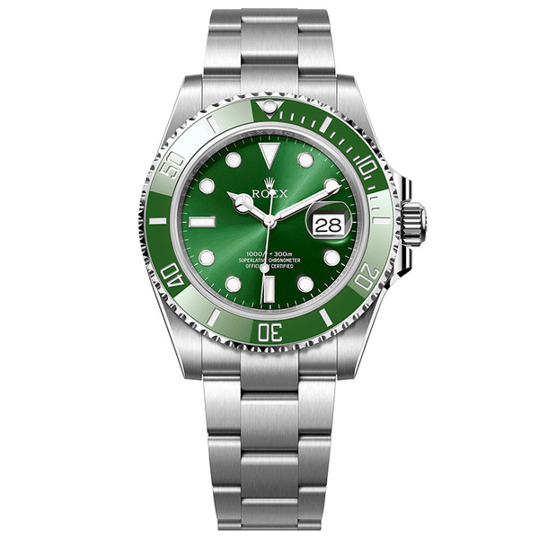 Swiss Genuine Green Water Ghost Watch Rolex Men's Fully Automatic Mechanical Watch Waterproof Stainless Steel Luminous Business Diving Watch